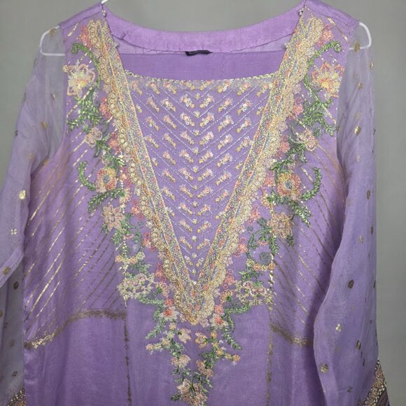 Sapphire Shalwar Kameez (2pcs) Pakistani / Indian Suit Small - Picture 2 of 5